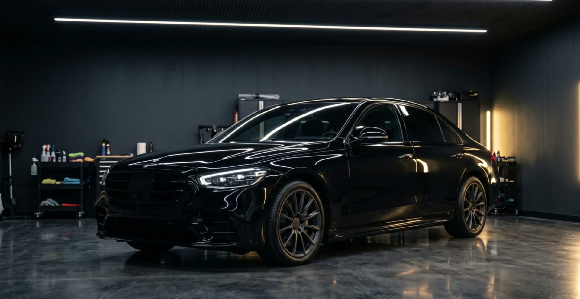 Dezelfde auto na de behandeling — showroomklaar